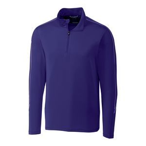 NWT Cutter & Buck College Purple Pennant Sport Half Zip